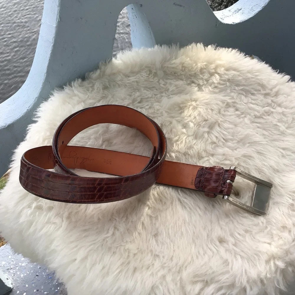 Martin Dingman Tuscan Calfskin Leather Belt Made by Hand in America